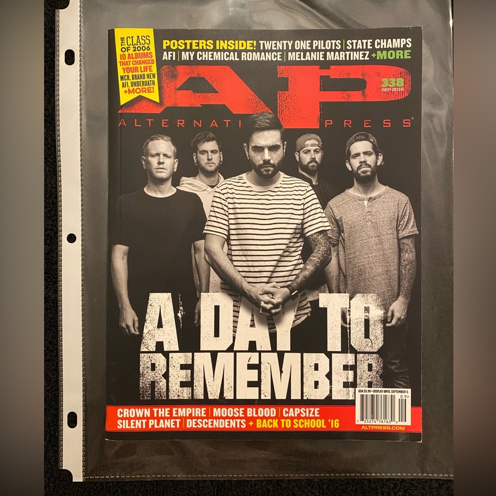 A Day To Remember AP Magazine Issue 338 September 2016
